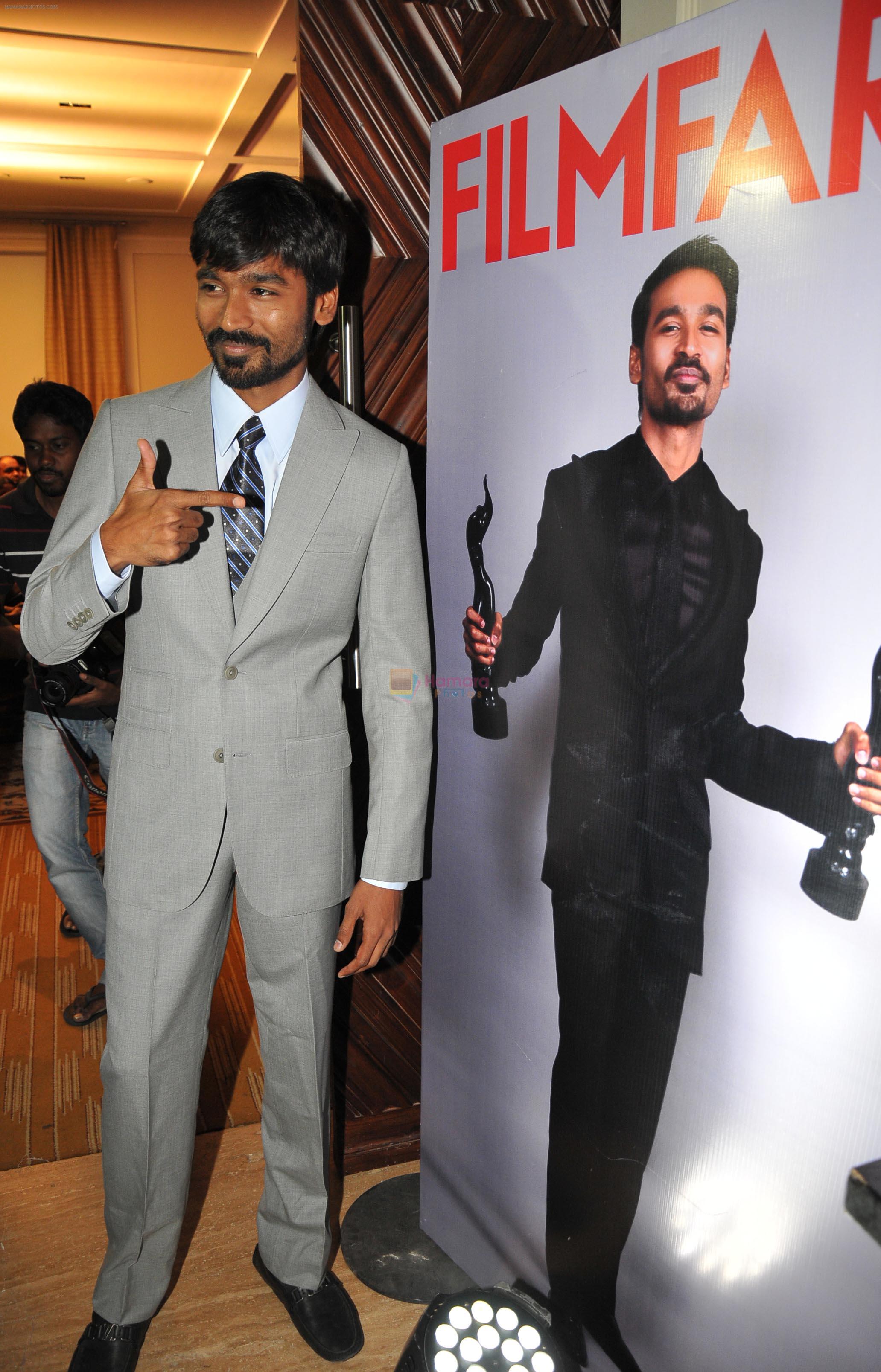 Dhanush at the _61st Idea Filmfare Awards 2013_ Press Conference at Park Hyatt Hotel, Chennai.5