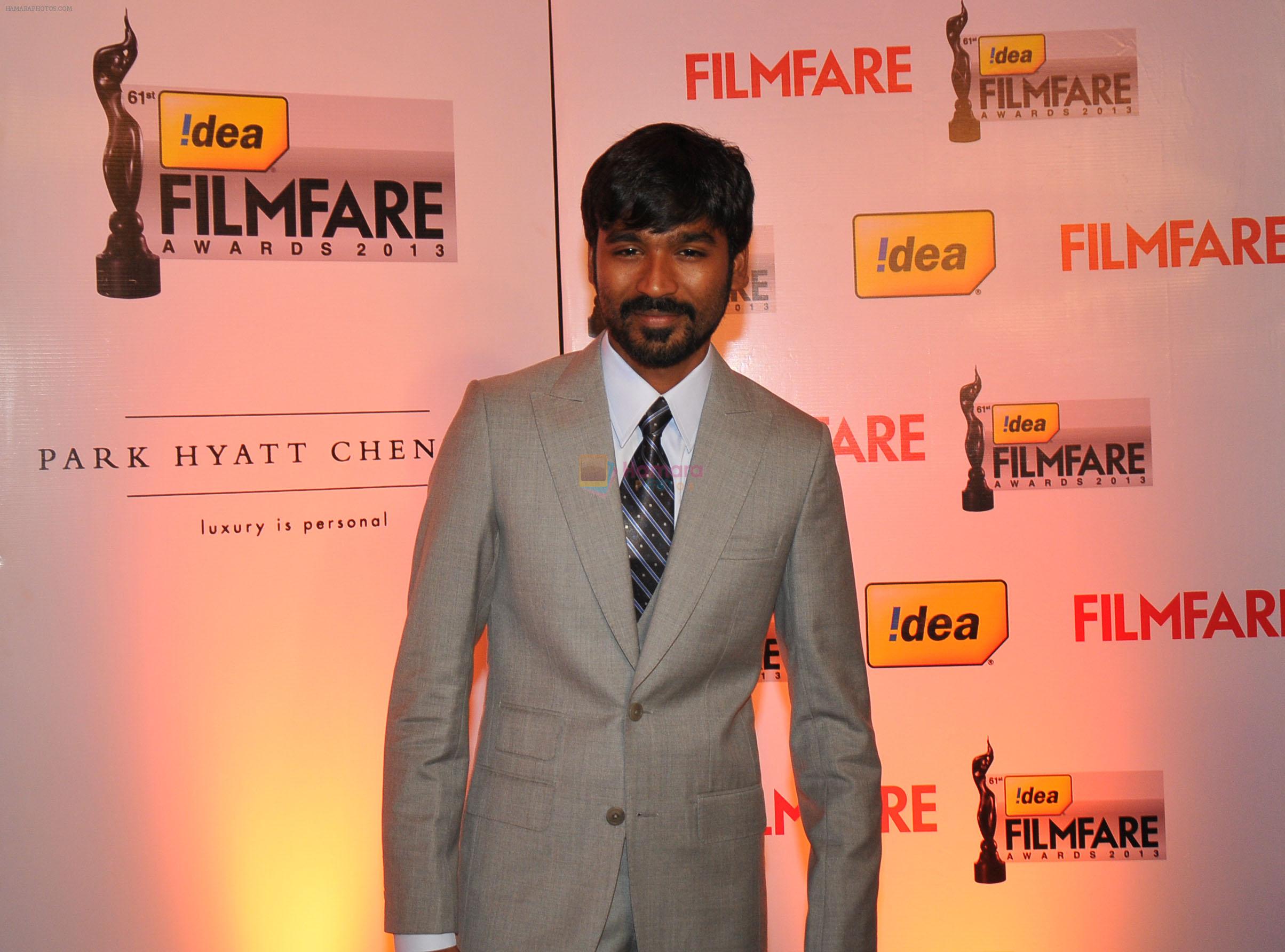 Dhanush at the _61st Idea Filmfare Awards 2013_ Press Conference at Park Hyatt Hotel, Chennai.14