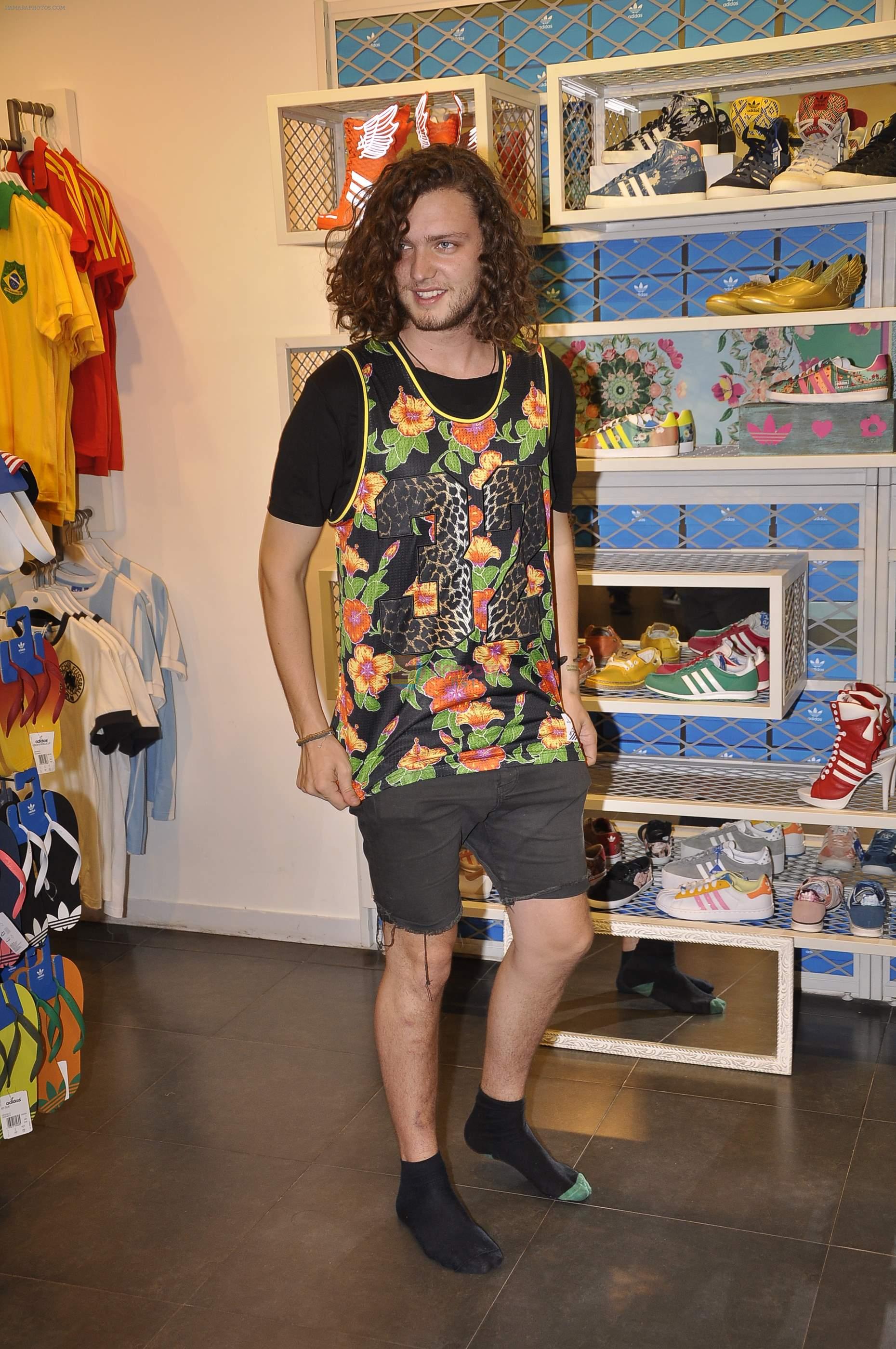 Australian DJ Thomas Jack snapped at Adidas showroom at Palladium on 21st June 2014