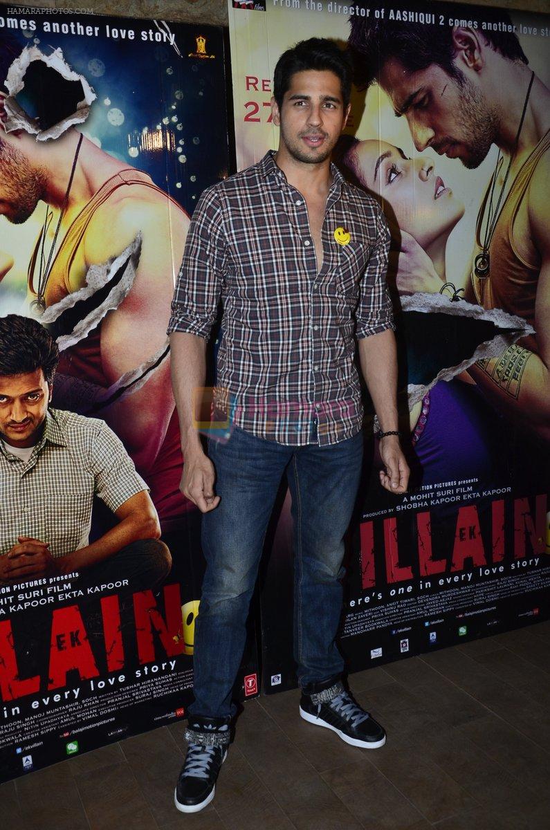 Sidharth Malhotra at Ek Villain Screening by Sidharth Malhotra in Lightbox on 26th June 2014