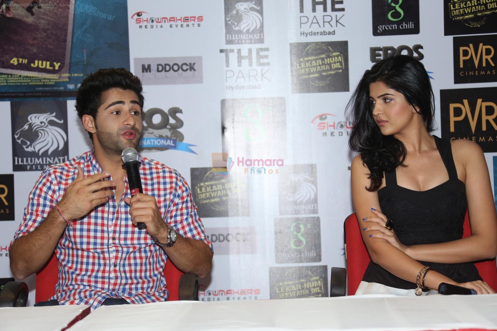 Deeksha Seth, Armaan Jain at Lekar Hum Deewana Dil movie press meet in Hyderabad on 27th June 2014