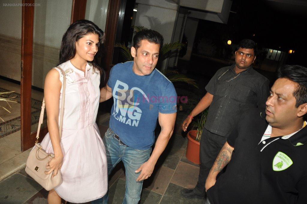 Salman Khan, Jacqueline Fernandez at Sidharth Malhotra success bash at home in Mumbai on 28th June 2014