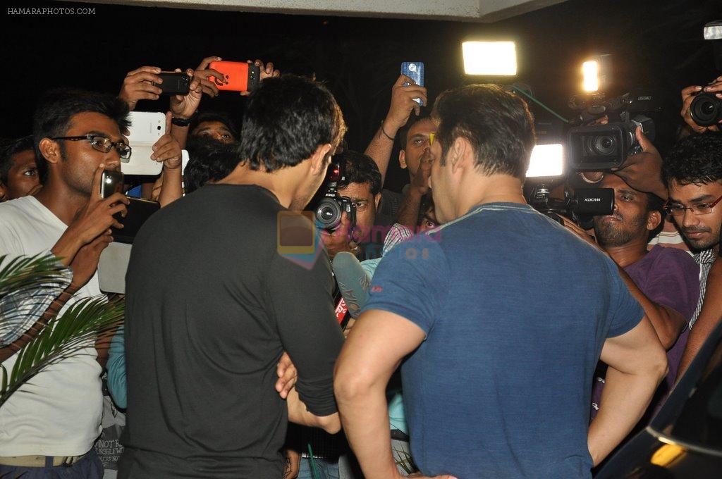 Salman Khan, Sidharth Malhotra at Sidharth Malhotra success bash at home in Mumbai on 28th June 2014