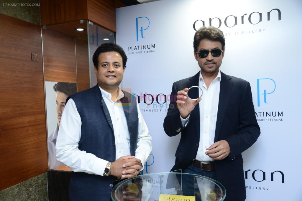 Irrfan Khan Chooses Platinum and Unveils Abaran's Season's Collection of Platinum Jewellery for Men on 27th June 2014