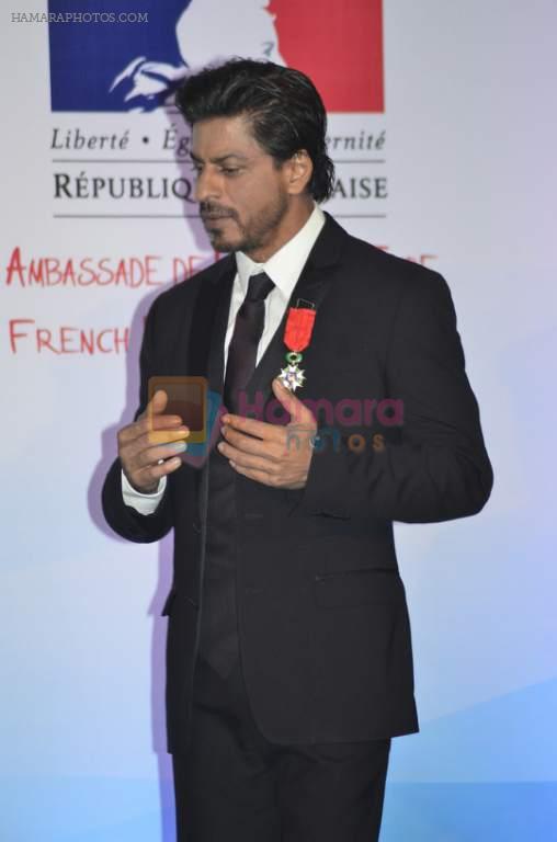 Shah Rukh Khan conferred with Knight of the Legion of Honour in Mumbai on 1st July 2014