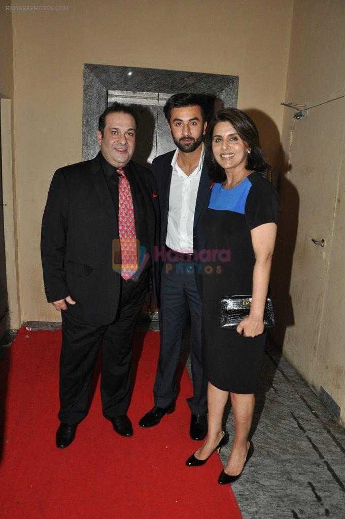 Ranbir, Neetu, Rajiv Kapoor at Lekar Hum Deewana Dil Premiere in PVR on 4th July 2014