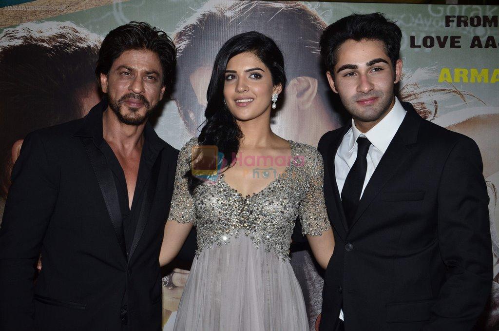 Shahrukh Khan, Armaan Jain and Deeksha Seth at Lekar Hum Deewana Dil Premiere in PVR on 4th July 2014