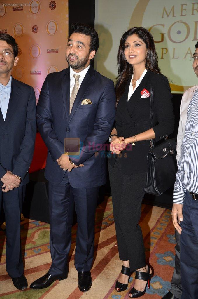 Shilpa Shetty, Raj Kundra at Satyug Gold launch and press meet in Mumbai on 8th July 2014