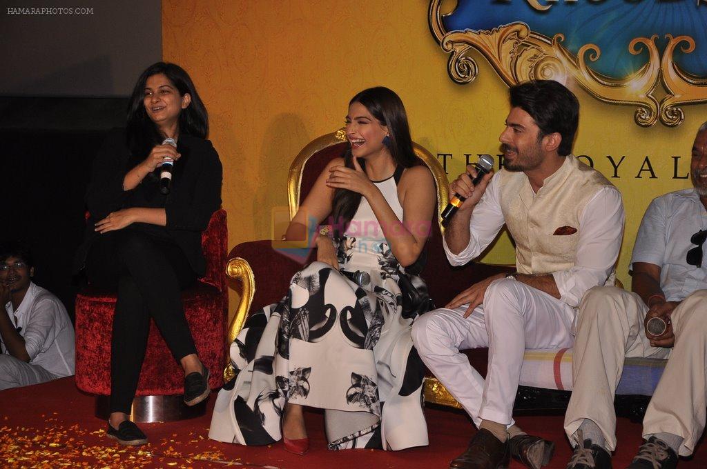 Sonam Kapoor, Fawad Khan, Rhea Kapoor at Khoobsurat trailor launch in Mumbai on 21st July 2014