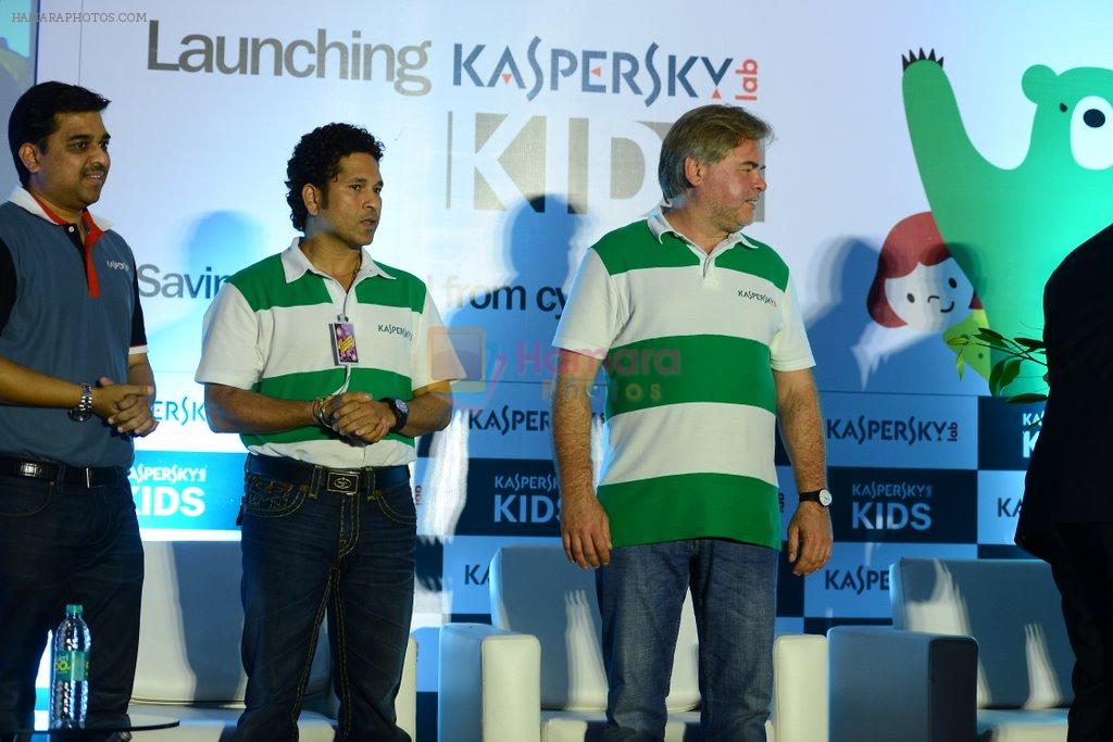 Sachin Tendulkar and Eugene Kaspersky launch Kaspersky kids awareness program in Ryan International School, Mumbai on 23rd July 2014