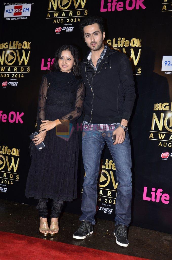 Sana Amin Sheikh, Vibhav Roy at Life Ok Now Awards in Mumbai on 3rd Aug 2014