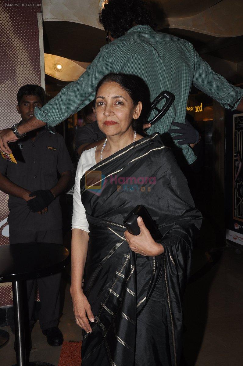 Deepti Naval at Premiere of The 100 foot journey hosted by Om Puri in PVR, Mumbai on 7th Aug 2014