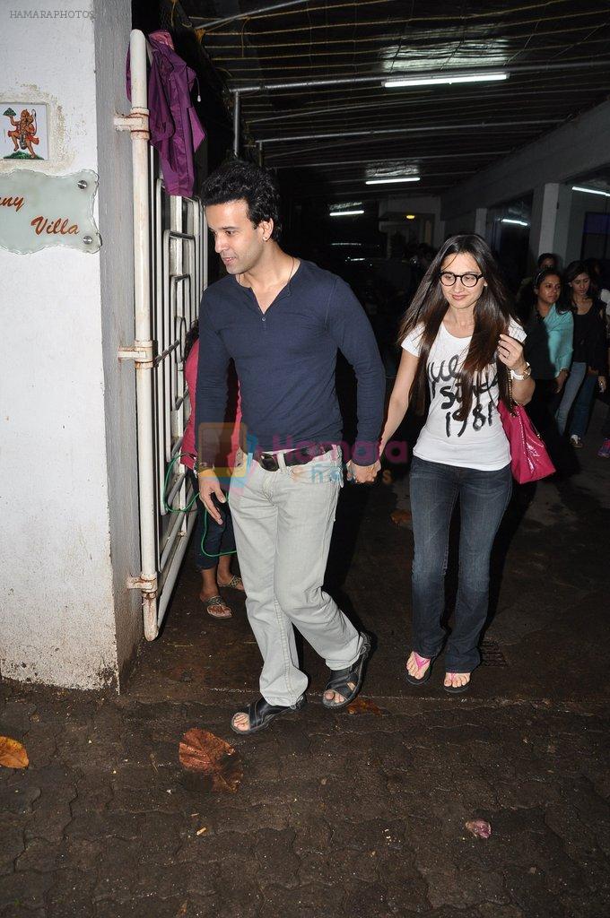 Aamir Ali, Sanjeeda Sheikh at It's Entertainment screening in Sunny Super Sound on 7th Aug 2014