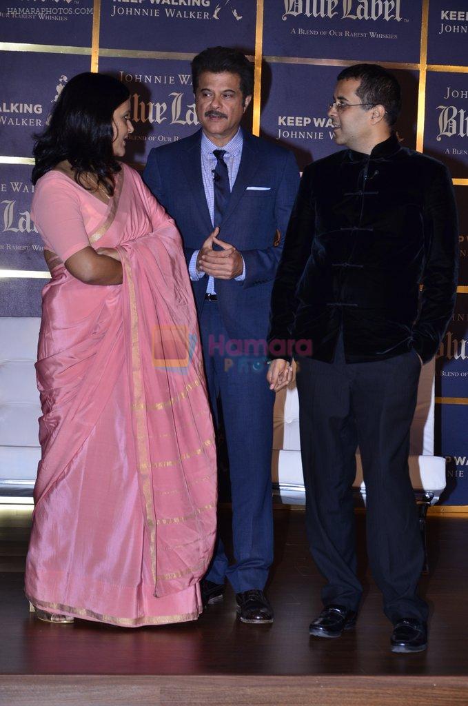 Chetan Bhagat, Anil Kapoor in conversation for Johnnie Walker Blue Label in Mumbai on 7th Aug 2014