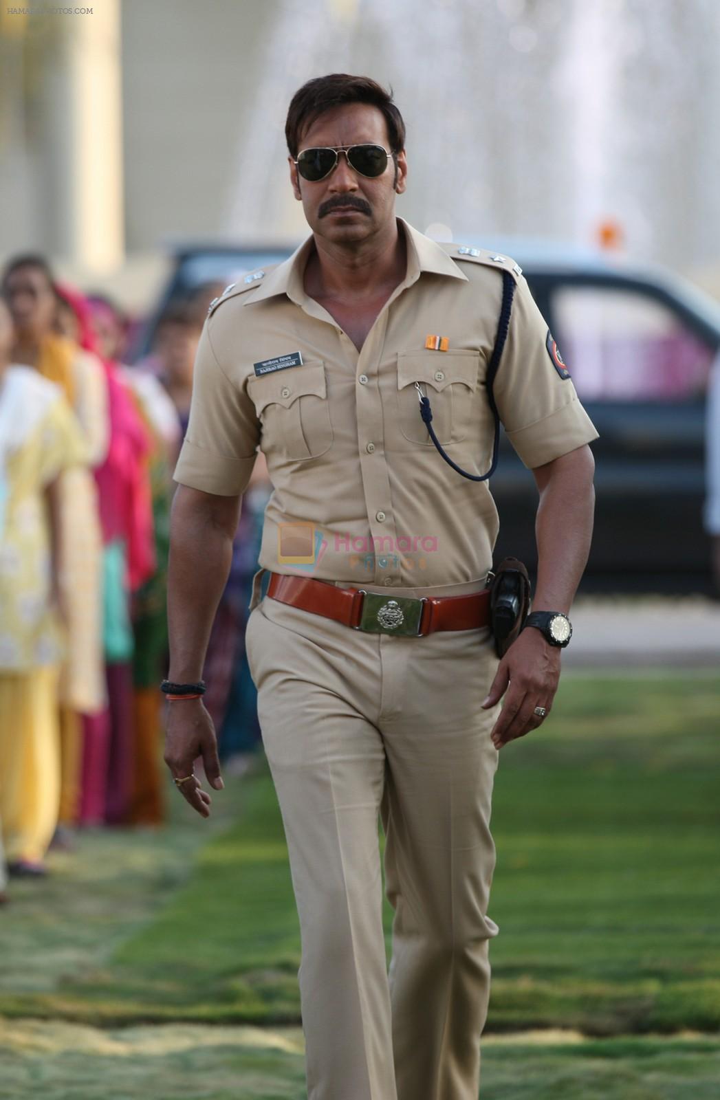 Ajay Devgan in the still from movie Singham Returns