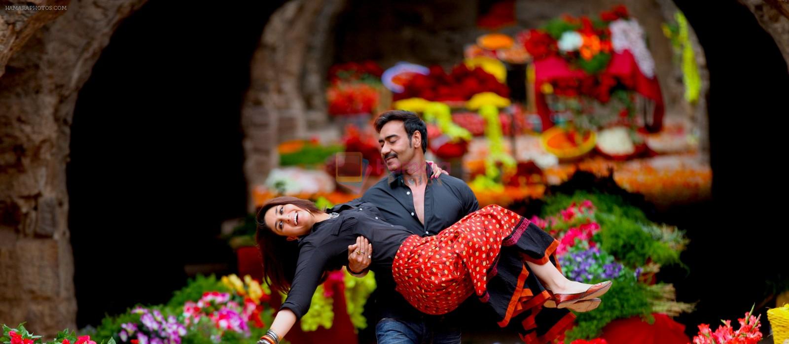 Ajay Devgan in the still from movie Singham Returns