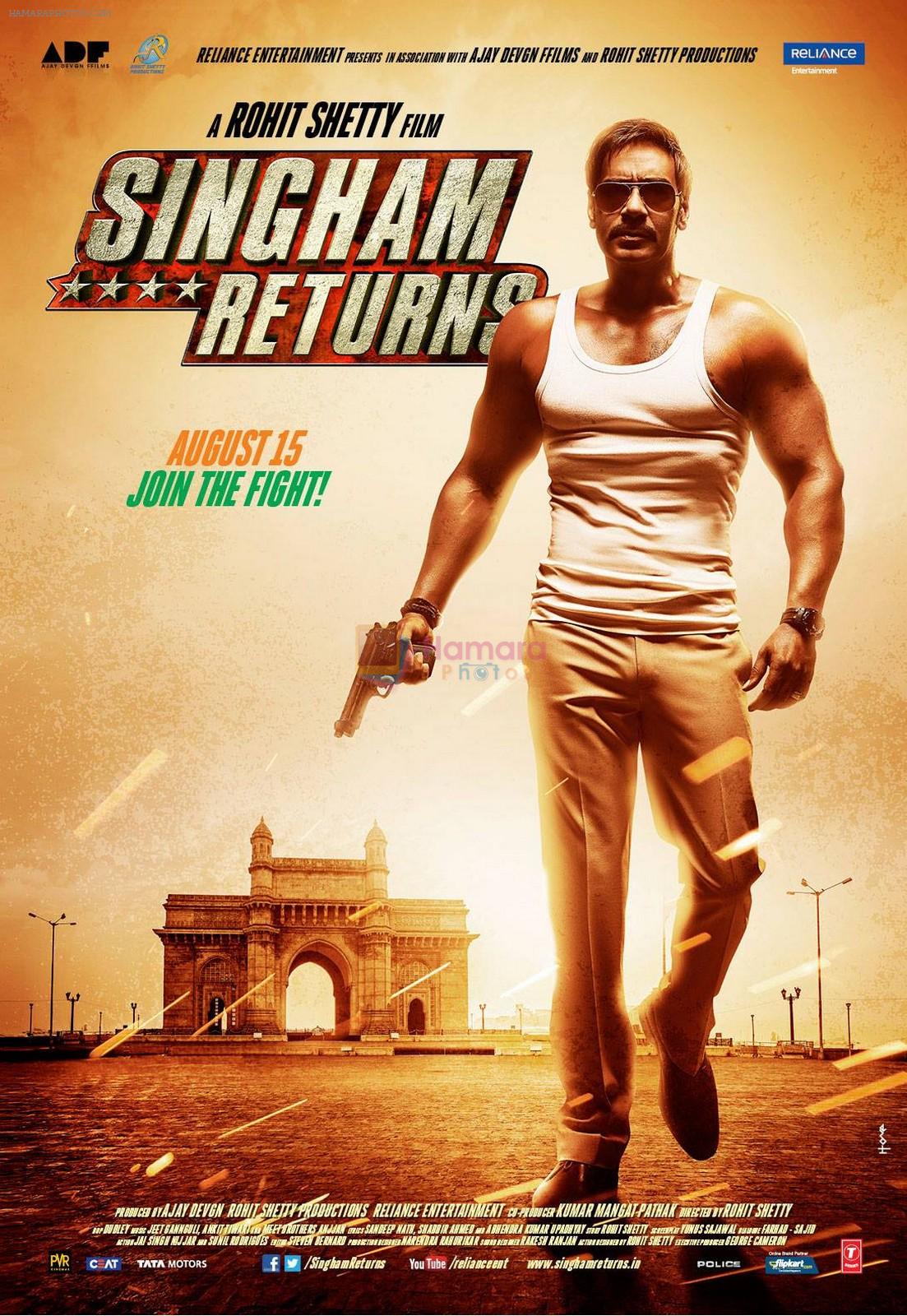 Ajay Devgan in the still from movie Singham Returns