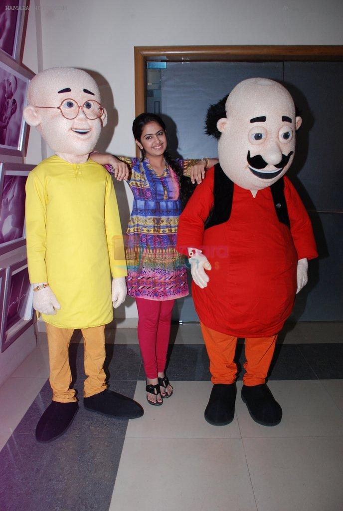 Avika Gor on location Sasural Simar Ka with Nicktoons Motu Patlu in Mira Road on 8th Aug 2014
