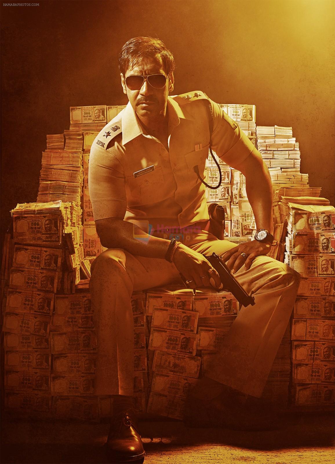 Ajay Devgan in the still from movie Singham Returns