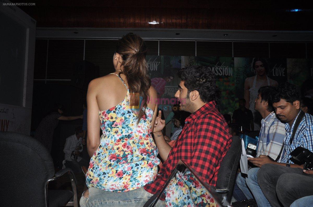 Arjun Kapoor & Deepika Padukone at Finding Fanny musical event in Novotel, Juhu on 10th Aug 2014