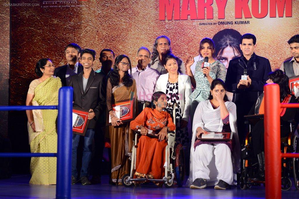 Priyanka Chopra, Mary Kom at Mary Kom music launch presented by Usha International in ITC Grand Maratha on 13th Aug 2014
