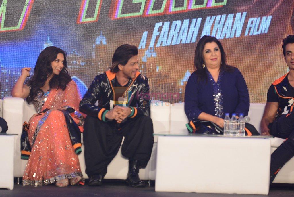 Shahrukh, Deepika, Boman, Farah, Abhishek at the Trailer launch of Happy New Year in Mumbai on 14th Aug 2014