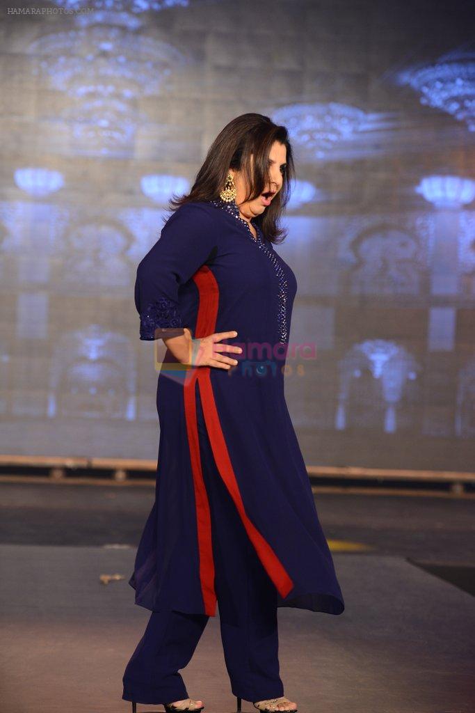 Farah Khan walks for Manish Malhotra Show in Mumbai on 14th Aug 2014