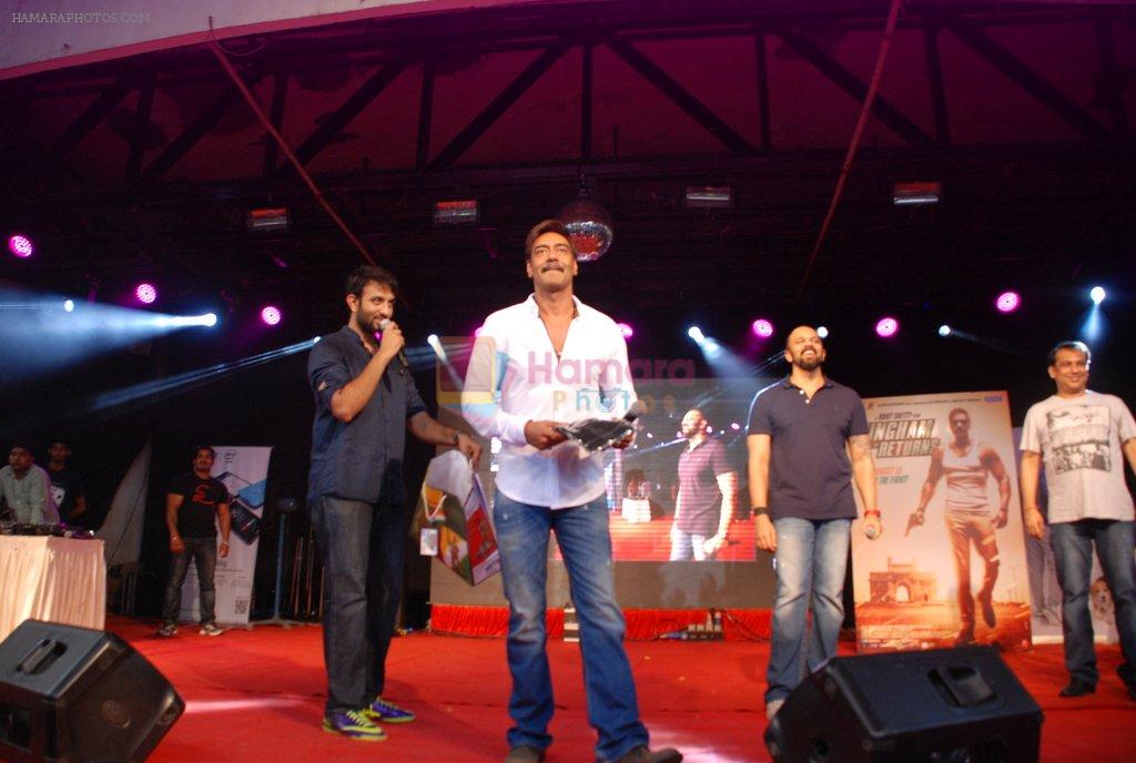 Ajay Devgan, Rohit Shetty promotes Singham Returns in Mithibai college on 14th Aug 2014