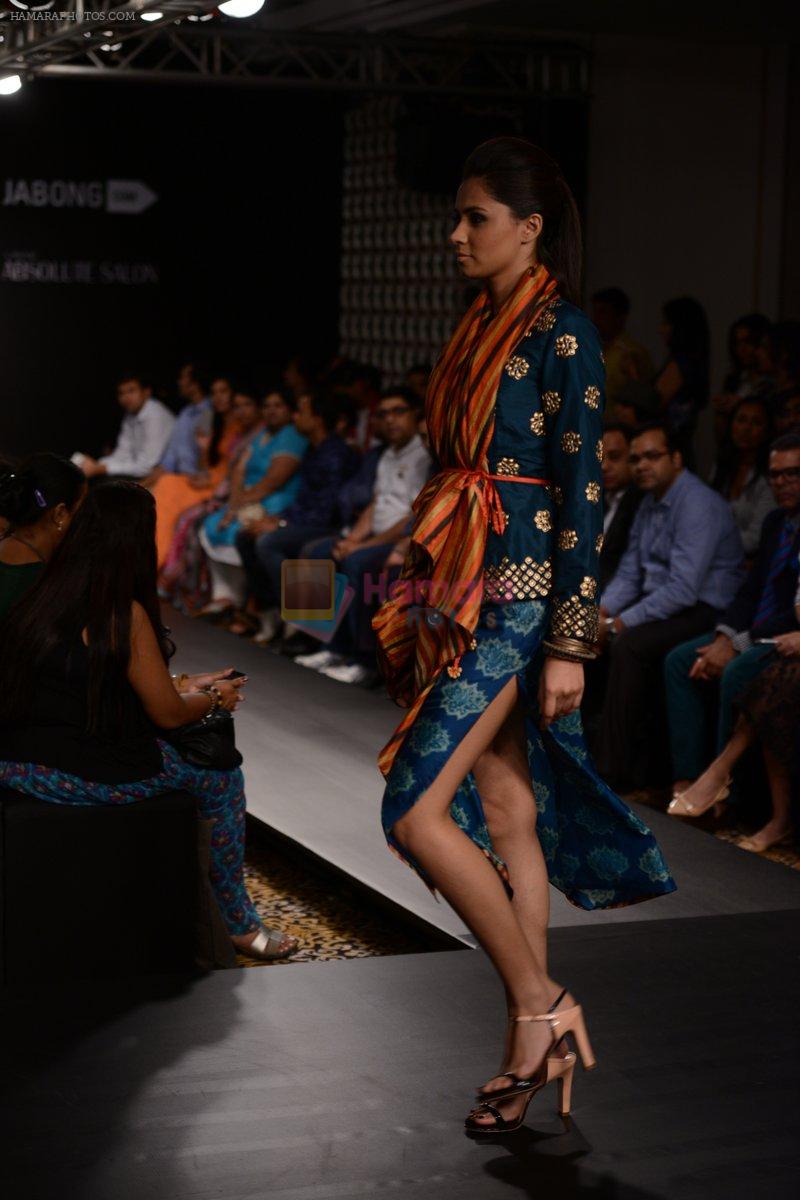 Model walk the ramp for Swati Vijaygarge at Lakme Fashion Week Winter Festive 2014 Day 3 on 21st Aug 2014