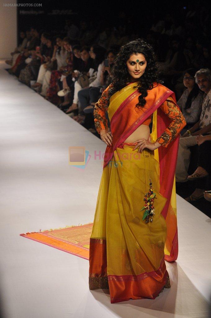 Taapsee Pannu walk the ramp for Gaurang Shah at Lakme Fashion Week Winter Festive 2014 Day 4 on 22nd Aug 2014