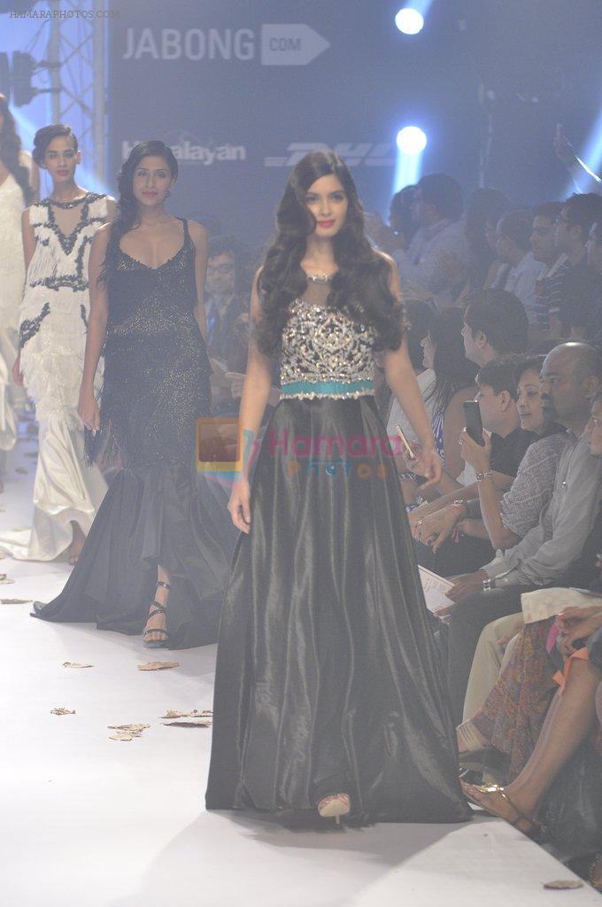 Diana Penty walk the ramp for Rocky S at Lakme Fashion Week Winter Festive 2014 Day 4 on 22nd Aug 2014
