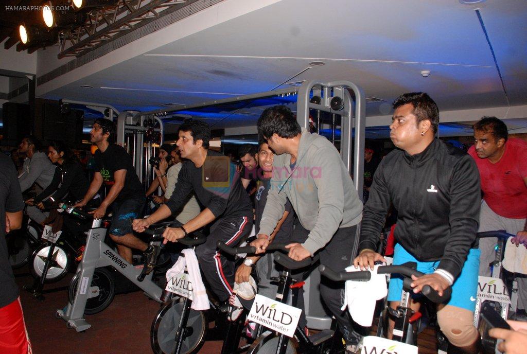 at Gold Gym Super Spin Contest in Bandra, Mumbai on 23rd Aug 2014
