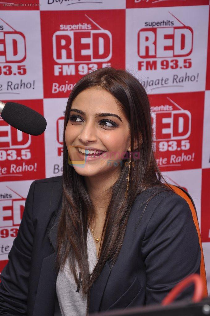 Sonam Kapoor at Red FM studios in Mumbai on 25th Aug 2014