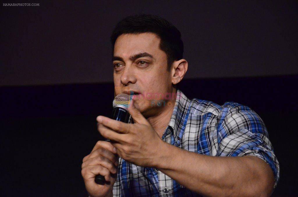 Aamir Khan at pk promotions in Mumbai on 27th Aug 2014
