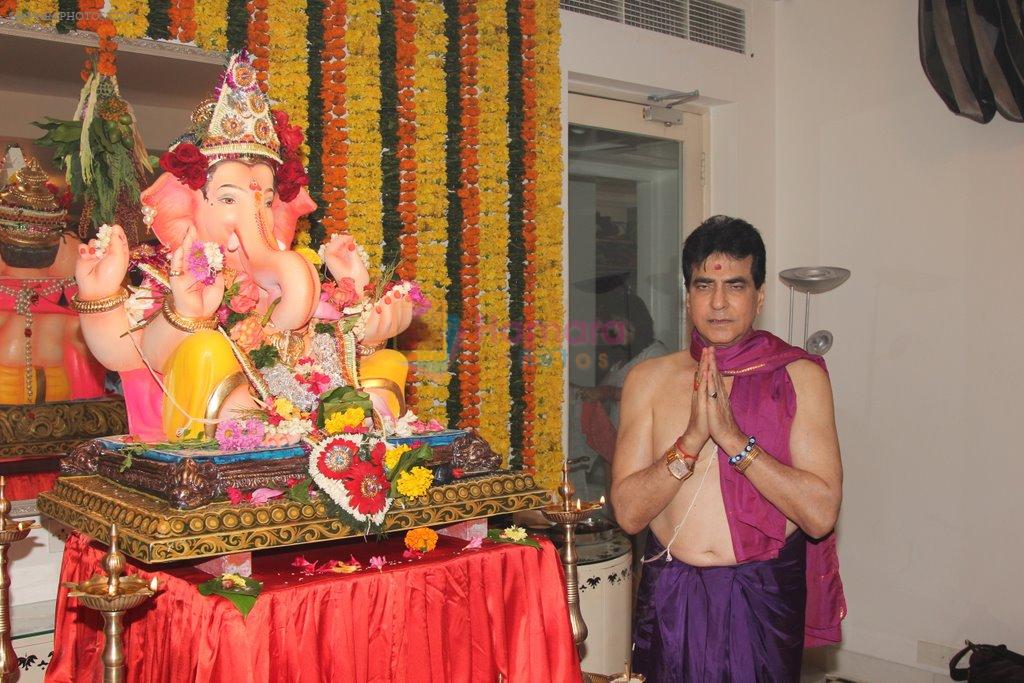 Jeetendra's Ganpati celebration in Mumbai on 29th Aug 2014