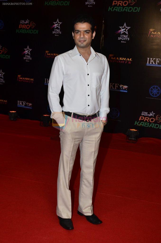 Karan Patel at Pro Kabaddi grand finale in Mumbai on 31st Aug 2014