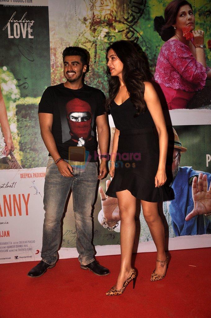 Deepika Padukone, Arjun Kapoor at Finding fanny special screening in Mumbai on 1st Sept 2014