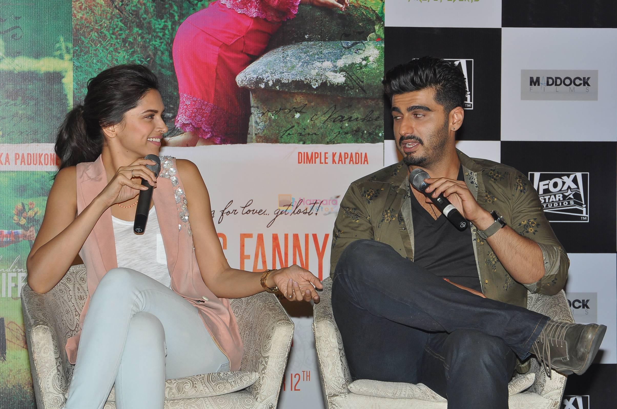 Deepika Padukone, Arjun Kapoor at Finding Fanny Promotional Event in Hyderabad on 2nd Sept 2014