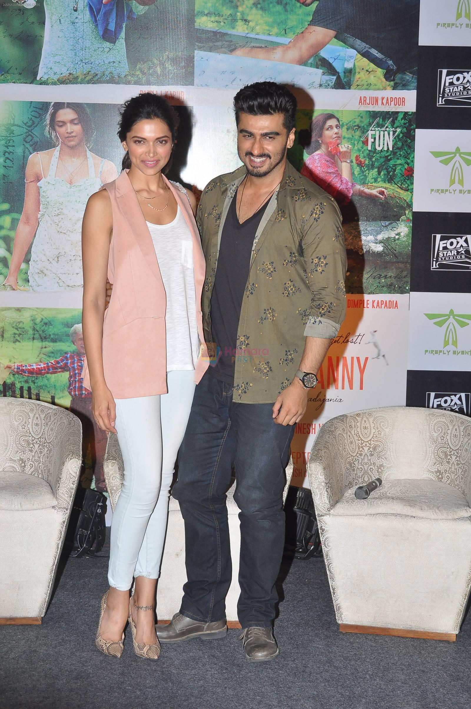 Deepika Padukone, Arjun Kapoor at Finding Fanny Promotional Event in Hyderabad on 2nd Sept 2014