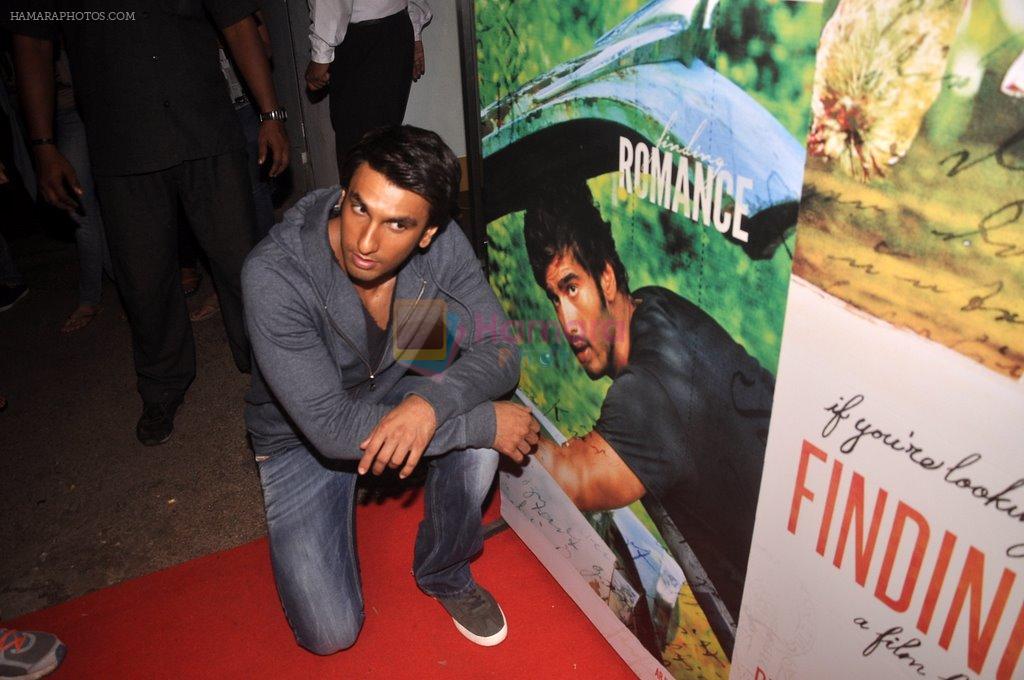 Ranveer Singh at Finding Fanny screening hosted by Deepika & Arjun Kapoor in Mumbai on 3rd Sept 2014