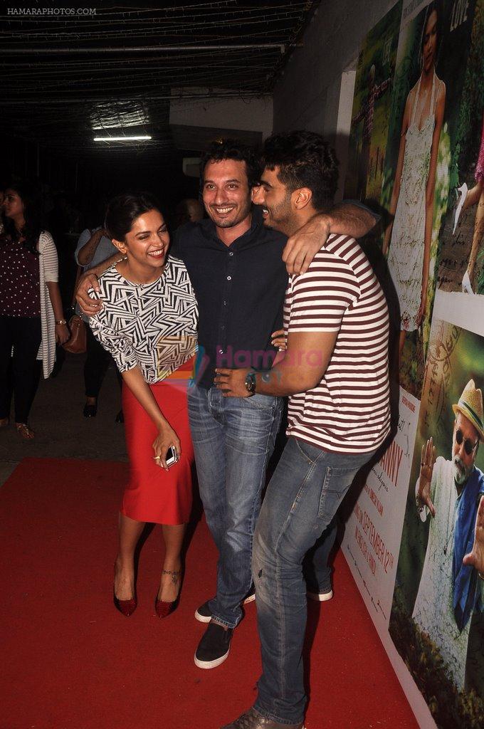 Deepika Padukone, Arjun Kapoor, Homi Adajania at Finding Fanny screening hosted by Deepika & Arjun Kapoor in Mumbai on 3rd Sept 2014