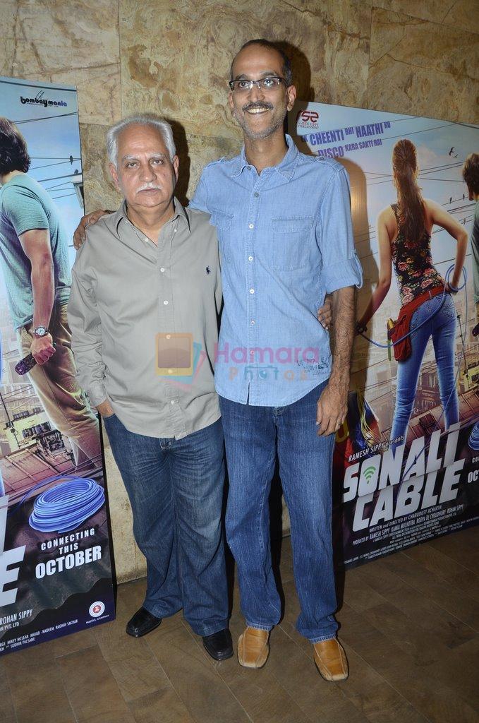 Ramesh Sippy, Rohan Sippy at Sonali Cable film screening in Lightbo, Mumbai on 4th Sept 2014
