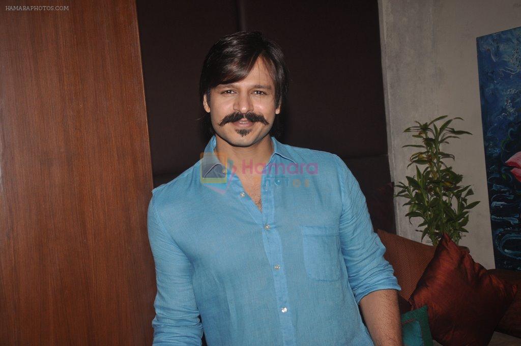 Vivek Oberoi gives interviews for blood donation drive in Juhu, Mumbai on 4th Sept 2014