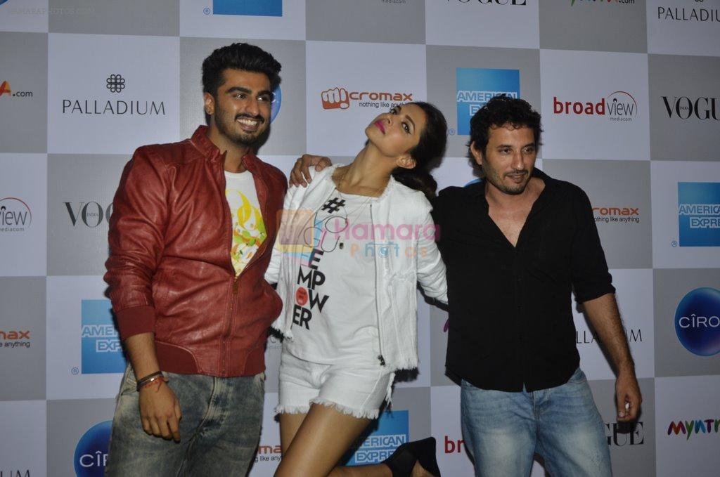 Deepika Padukone, Arjun Kapoor, Homi Adajania at Vogue Night Out in Palladium, Mumbai on 4th Sept 2014