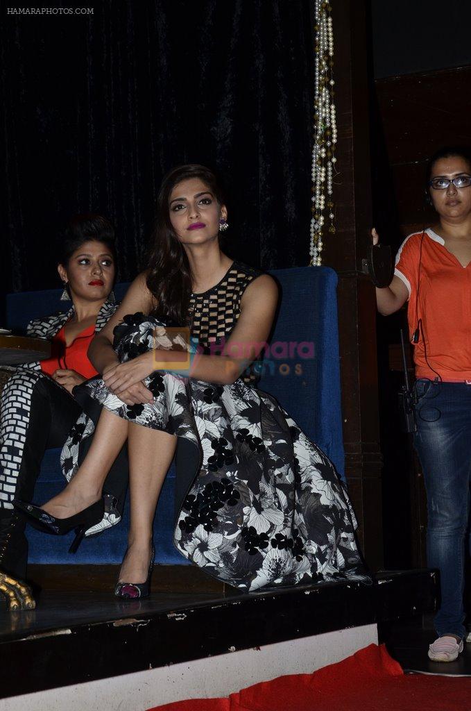 Sonam Kapoor at Khoobsurat music launch in Royalty on 5th Sept 2014