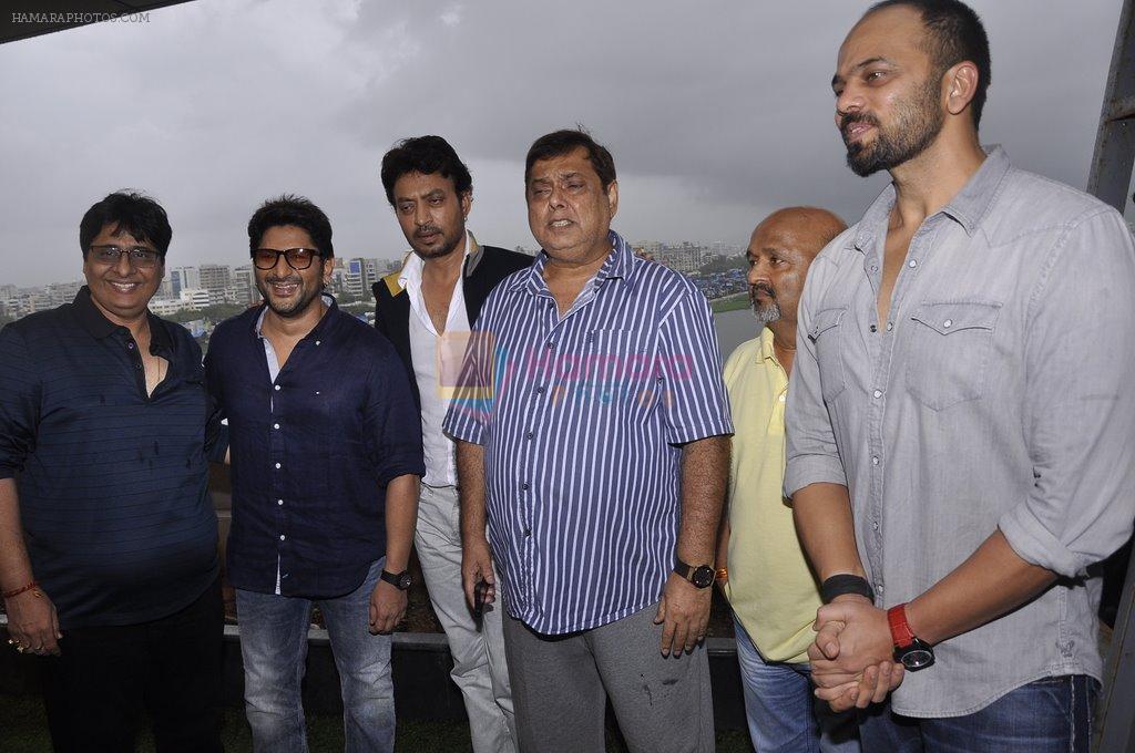 Arshad Warsi, Irrfan Khan, Sameer, David Dhawan, Rohit Shetty, Vashu at the launch of Vashu Bhagnani's new film in Juhu, Mumbai on 5th Sept 2014