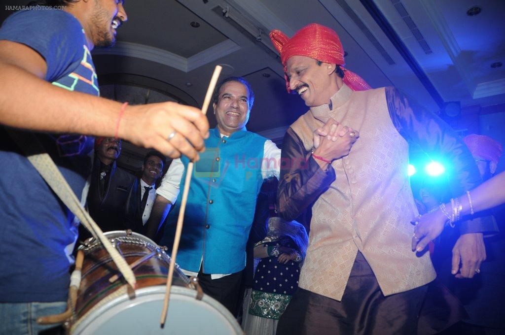 Suresh Wadkar with Bhai Jagtap at Designer Manali Jagtap Engagement in JW Marriott on 6th Sept 2014