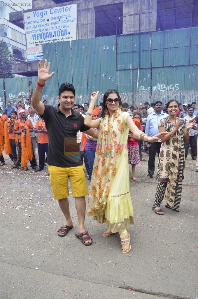 Divya Kumar and Bhushan Kumar's Ganpati Visarjan in Mumbai on 8th Sept 2014