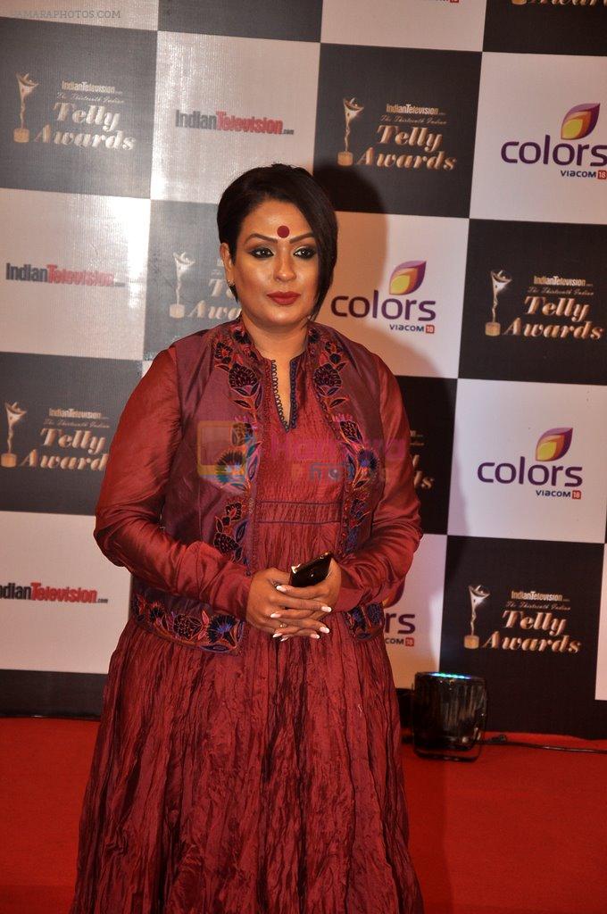 Ashwini Kalsekar at Indian Telly Awards in Filmcity, Mumbai on 9th Sept 2014
