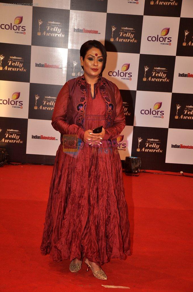 Ashwini Kalsekar at Indian Telly Awards in Filmcity, Mumbai on 9th Sept 2014
